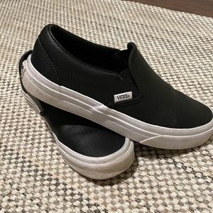 Black Leather Vans